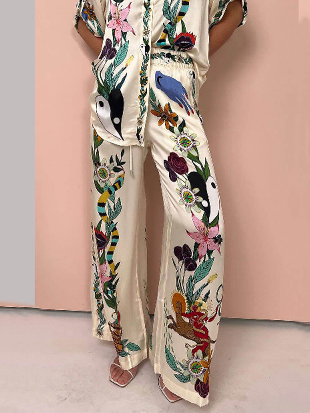 CHIC VIVID | Unique Satin Pants